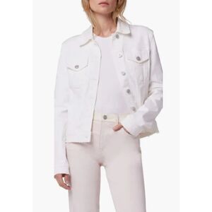 Hudson Los Angeles Trucker Style Jean Jacket Women Medium Denim White Cotton